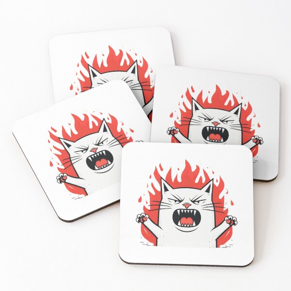 Item preview, Furious Cat on Fire designed and sold by TrendNest Designs USA.