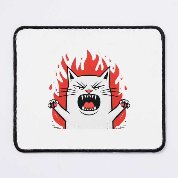 Item preview, Furious Cat on Fire designed and sold by JonnTerr.