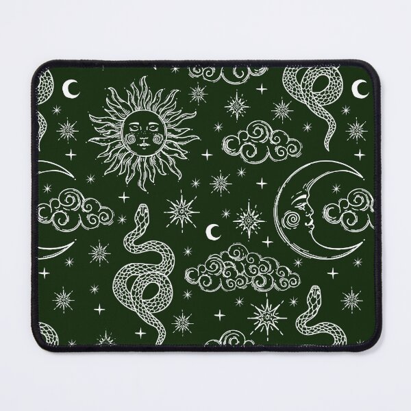 Item preview, Celestial Snake Print (Green and White) designed and sold by AbigailHerman.