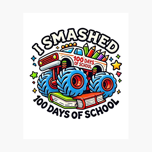 Item preview, 100 Days of School Monster Truck 100th Day of School Design designed and sold by Promise7Land.