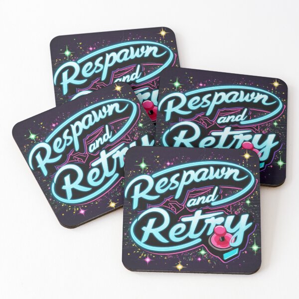 Item preview, Gamer line. Respawn and Retry designed and sold by Edszart.