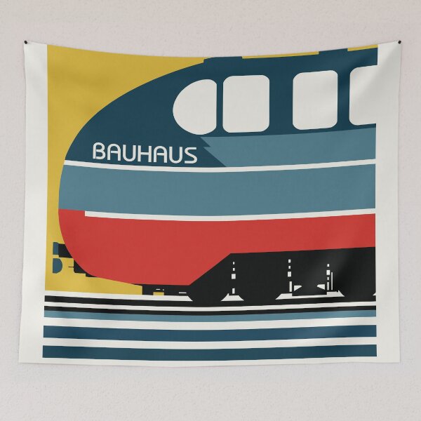 Item preview, Bauhaus Train – Retro Modernist Geometric Art designed and sold by MidCenturyStore.