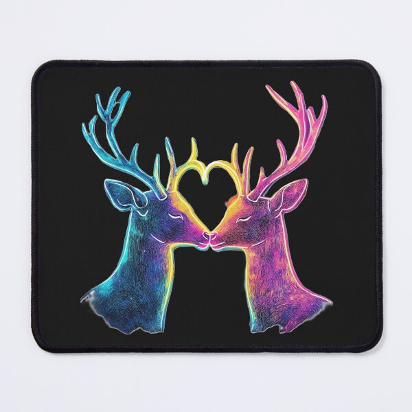 Item preview, Neon Deer Heart Rainbow Glow – Magical Phone Case, Aesthetic Sticker with Glowing Deer Art designed and sold by Zentuary.