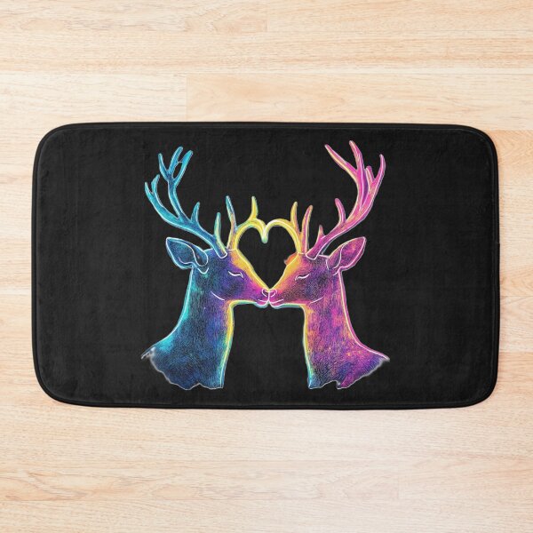 Item preview, Neon Deer Heart Rainbow Glow – Magical Phone Case, Aesthetic Sticker with Glowing Deer Art designed and sold by Zentuary.