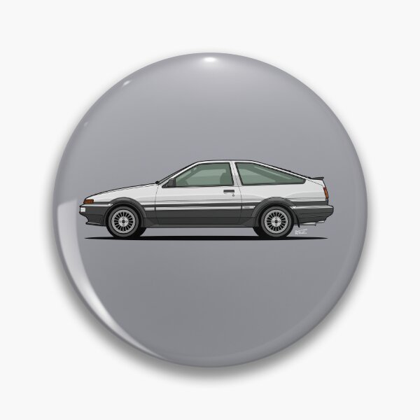 Item preview, AE86 Trueno sports car Single Illustration - white and black designed and sold by RJWautographics.