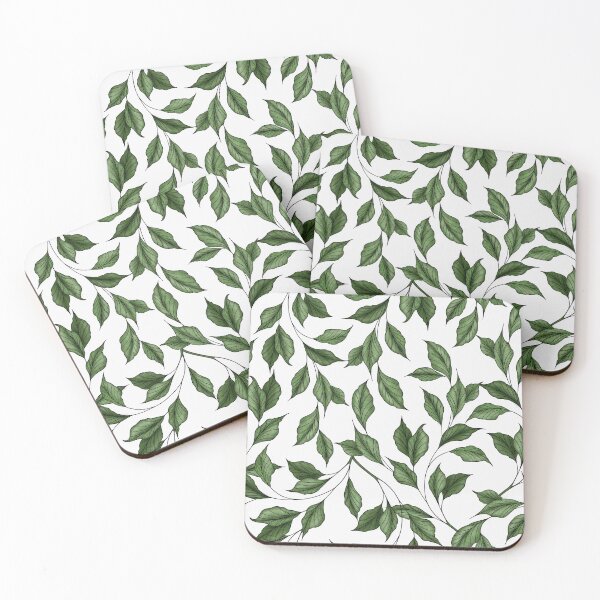 Item preview, GreenLeaves (White background)  designed and sold by Studio Vickn.