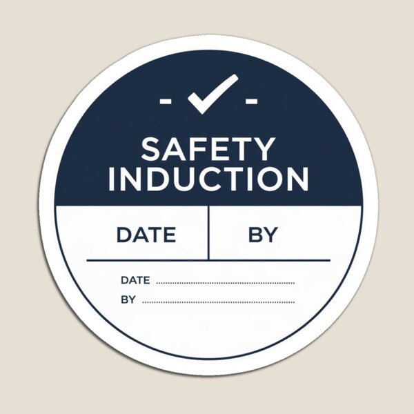 Item preview, Safety induction sticker designed and sold by MasnMusg.