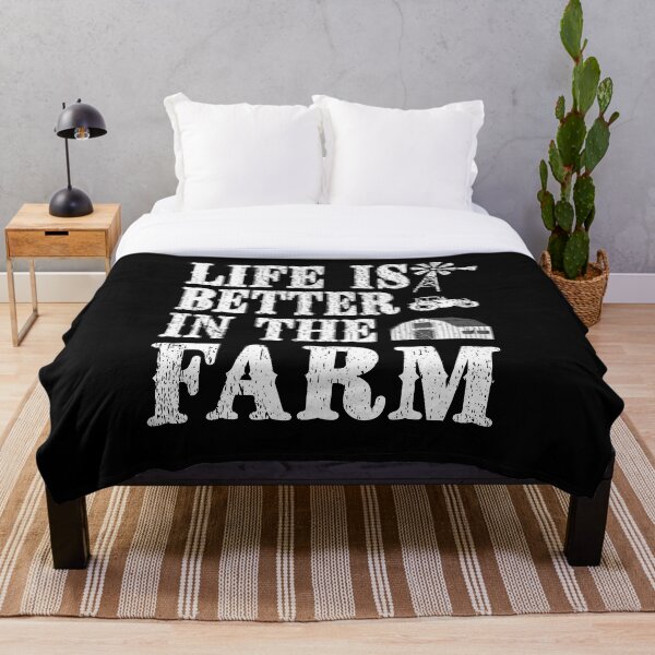 Aperçu de l'œuvre LA VIE EST MEILLEURE À LA FERME agriculture agriculteur vie à la ferme vibrations créée et vendue par Jt41.