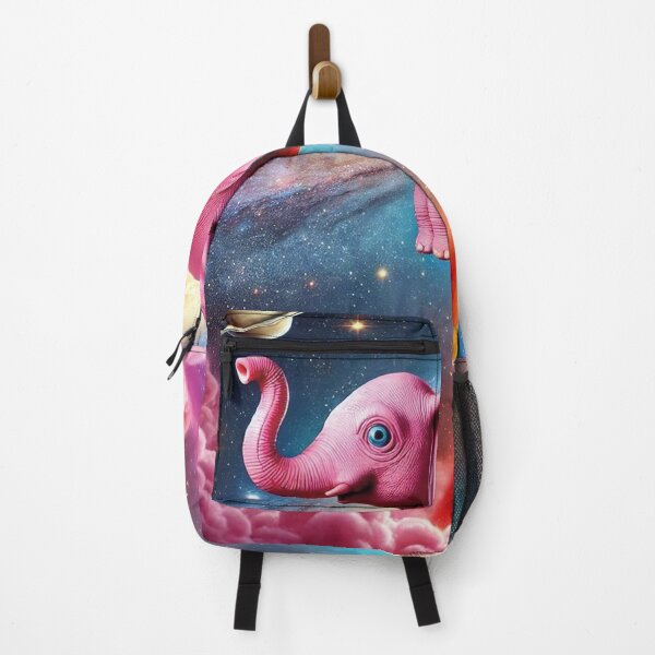 Item preview, flying pink elephant with rainbow designed and sold by dekoAnnART.