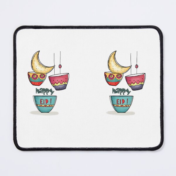 Item preview, عيد سعيد كل عام وانتم بخير ينعاد عليكم- Happy Eid and Coffee Time | Arabic Cups, Festive Crescent & Traditional Patterns designed and sold by FUNqoosh.