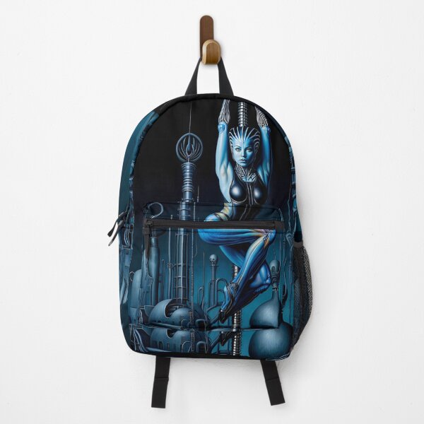 Item preview,  Biomechanical hot sexy blue Alien woman Gothic heavy metal landscape art designed and sold by Vintage Designs +.