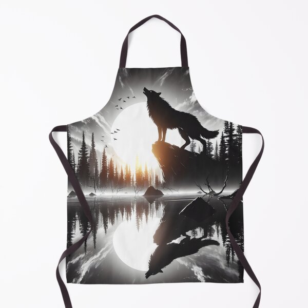 Item preview, Wolf Reflection and Sunset, Ai Generated Art  designed and sold by ACC .