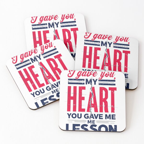 Item preview, Heartbreak Quote: "I Gave You My Heart, You Gave Me a Lesson" | Emotional Love & Betrayal Typography designed and sold by IINSPIRA.