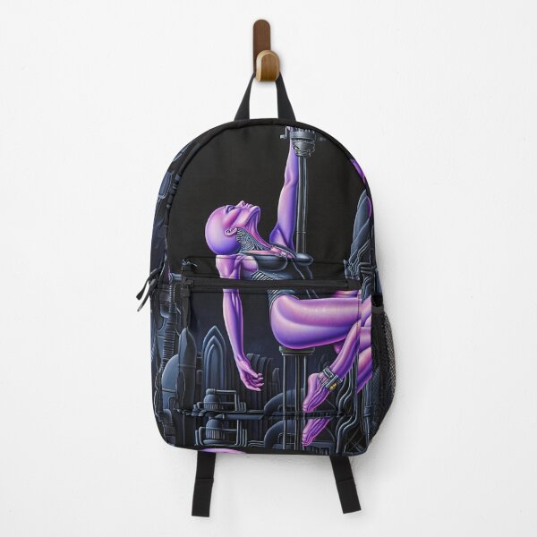Item preview, Biomechanical hot sexy blue Alien woman Gothic heavy metal landscape art designed and sold by Vintage Designs +.