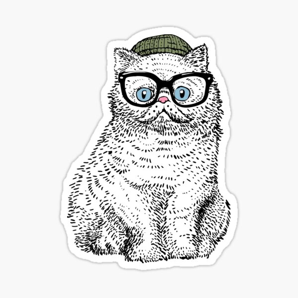 Item preview, Hipster Exotic Shorthair designed and sold by Huebucket.