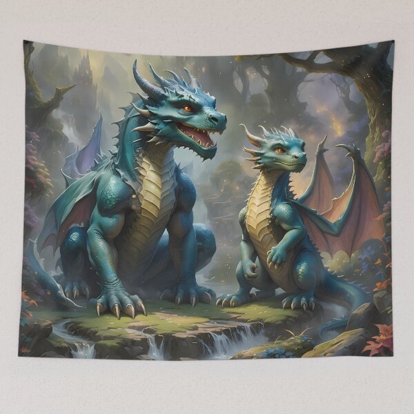 Item preview, Dragon and his son designed and sold by ShizukaiNeko.