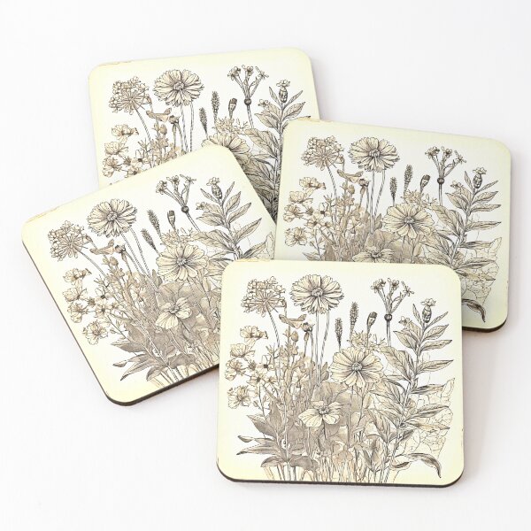 Item preview, Vintage Floral Sketch Design designed and sold by Health And Fitness Posts e-Store.