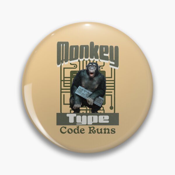 Item preview, Monkey Type, Code Runs Funny Full-Stack Developer Software Engineer designed and sold by Vac1.