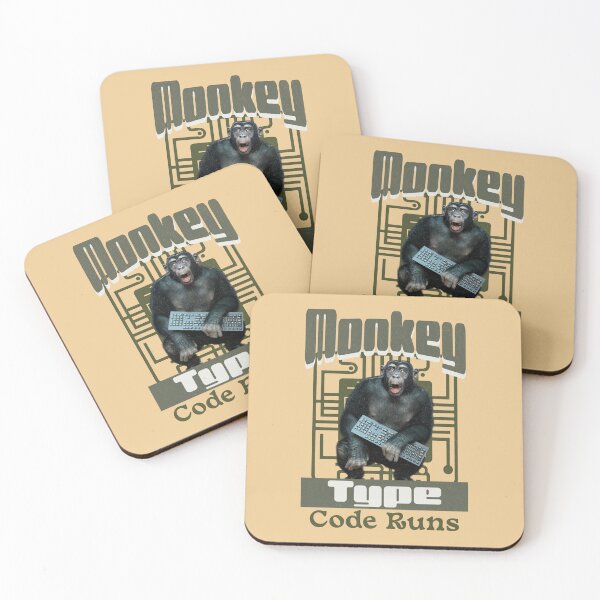 Item preview, Monkey Type, Code Runs Funny Full-Stack Developer Software Engineer designed and sold by Vac1.