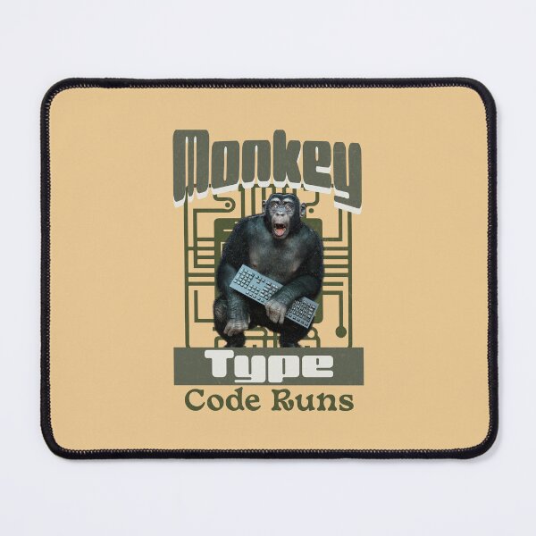 Item preview, Monkey Type, Code Runs Funny Full-Stack Developer Software Engineer designed and sold by Vac1.
