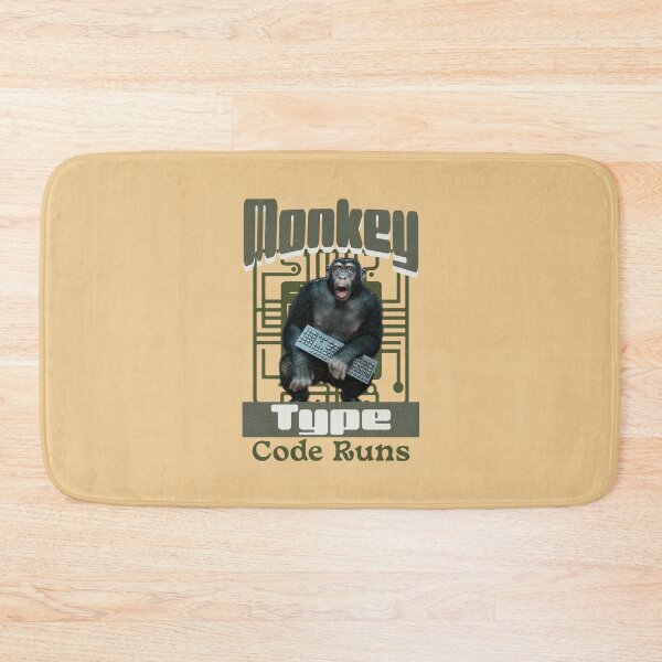 Item preview, Monkey Type, Code Runs Funny Full-Stack Developer Software Engineer designed and sold by Vac1.