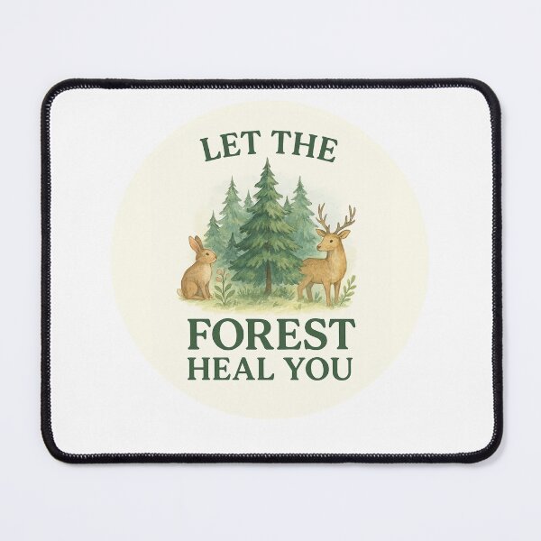 Item preview, Let the Forest Heal You – Peaceful Rabbit, Deer & Pine Trees Design designed and sold by MTeesGA.