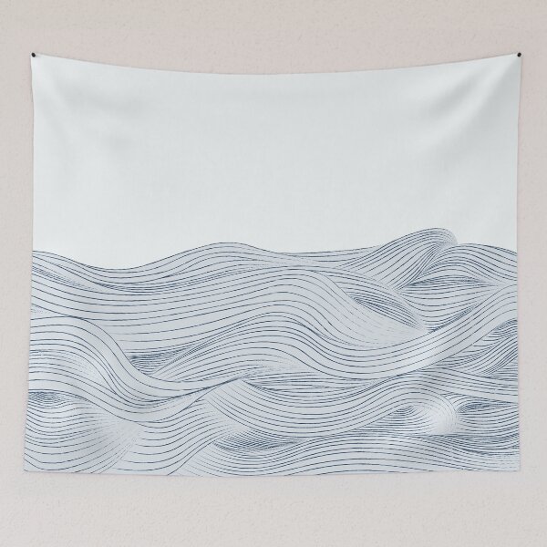 Item preview, Ocean Waves Line Art designed and sold by MomsQuilt.
