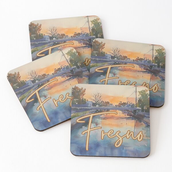 Item preview, Fresno California Sunset Cityscape Art designed and sold by TuncGK.