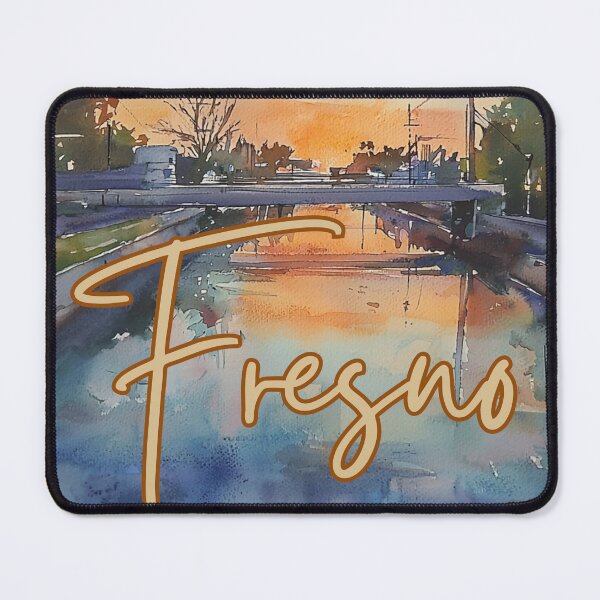 Item preview, Fresno California Sunset Cityscape Art designed and sold by TuncGK.