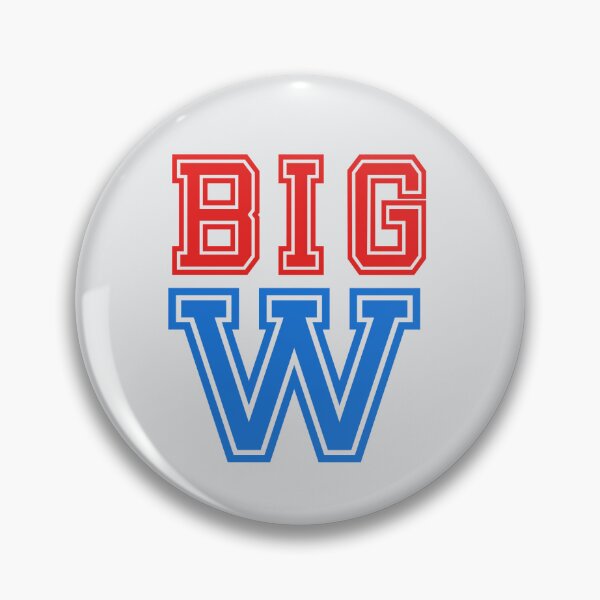 Item preview, "Big W" in red and blue designed and sold by PariSeine.