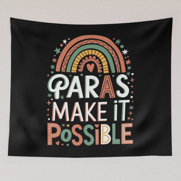 Item preview, Paras Make It Possible Paraprofessional Rainbow Heart Cute designed and sold by aidenpier.