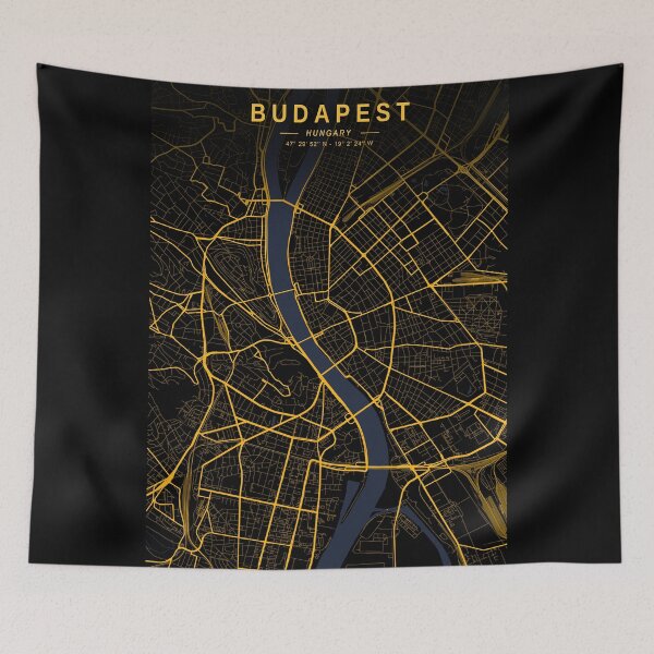 Item preview, Budapest Golden Map designed and sold by My Digital Mind.