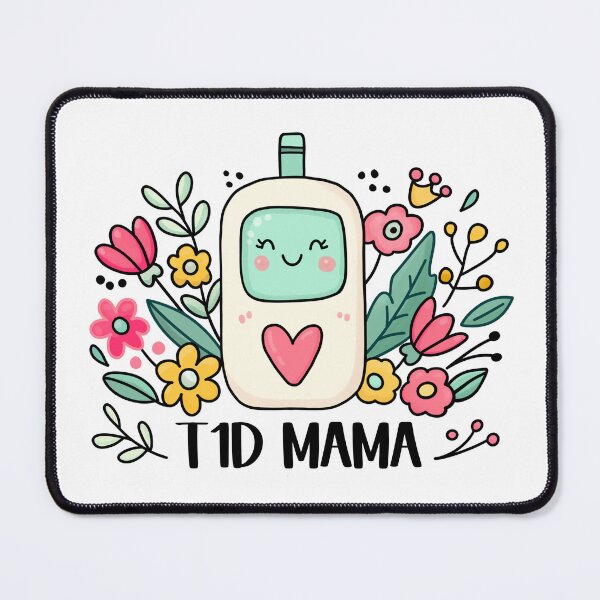 Item preview, T1D Mama Cute Floral Type 1 Diabetes Mom Design designed and sold by Ink & Insulin Creative Studio.