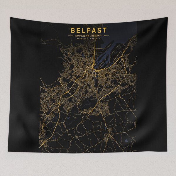 Item preview, Belfast Golden Map designed and sold by My Digital Mind.