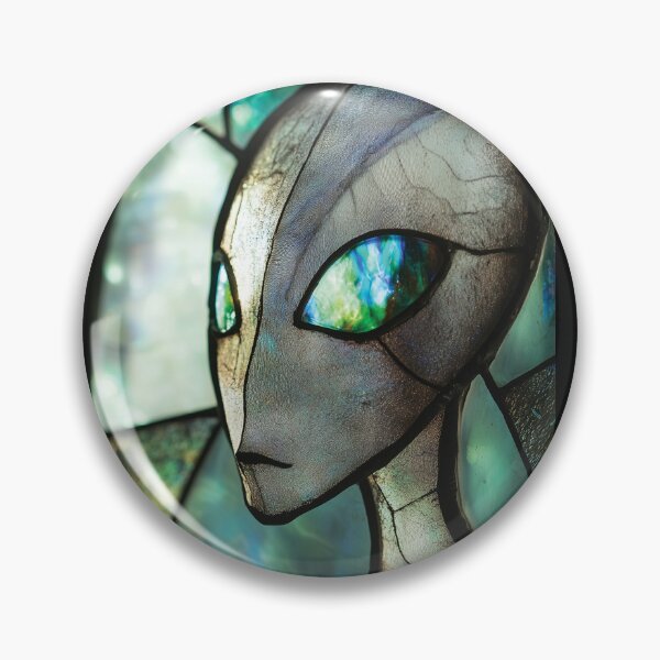 Item preview, Stained glass look alien design for phone case designed and sold by Creepy-Culture.