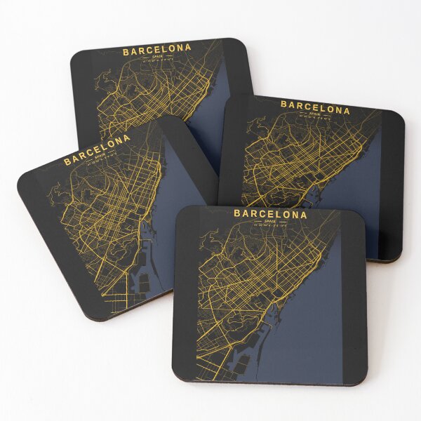 Item preview, Barcelona Golden Map designed and sold by My Digital Mind.