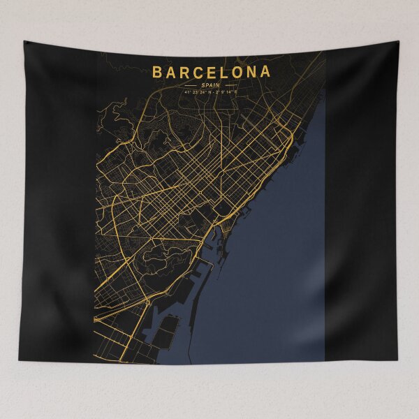 Item preview, Barcelona Golden Map designed and sold by My Digital Mind.