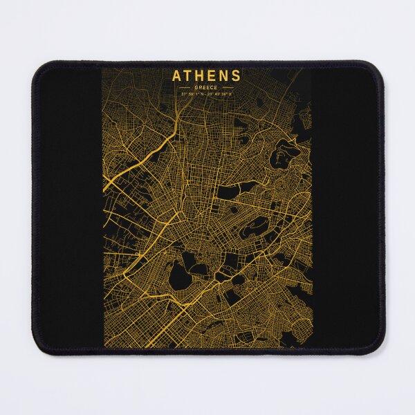 Item preview, Athens Golden Map designed and sold by My Digital Mind.