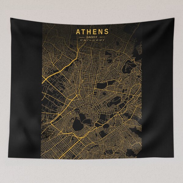 Item preview, Athens Golden Map designed and sold by My Digital Mind.
