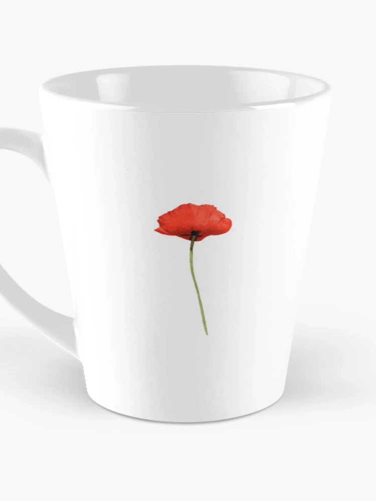 Thumbnail 3 of 4, Coffee Mug, Red Poppy designed and sold by Rachel Fritz Watson.