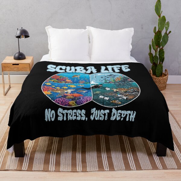 Item preview, SCUBA LIFE NO STRESS, JUST DEPTH scuba diving ocean exploration sea cleaning ocean protection designed and sold by Jt41.