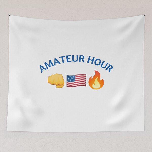 Item preview, Emoji Signal Diplomacy Fist Bump Flag Fire Amateur Hour  designed and sold by The Junto Shop.