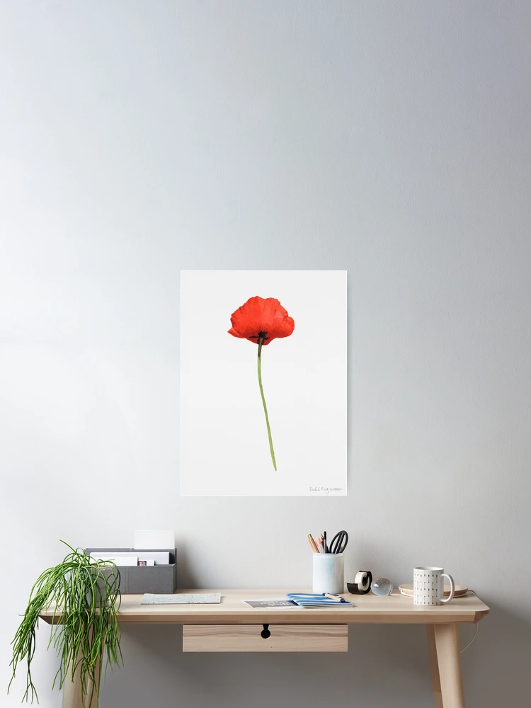 Thumbnail 2 of 3, Poster, Red Poppy designed and sold by Rachel Fritz Watson.