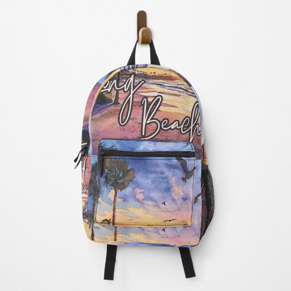 Item preview, Long Beach California Waterfront Sunset Print designed and sold by TuncGK.