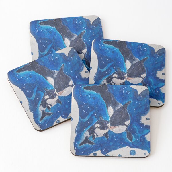 Item preview, Orcas underwater designed and sold by Inner-child-art.