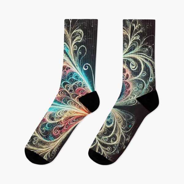 Item preview, Fractal Butterfly: A Neon Symphony of Infinite Patterns designed and sold by AbstractAnom.