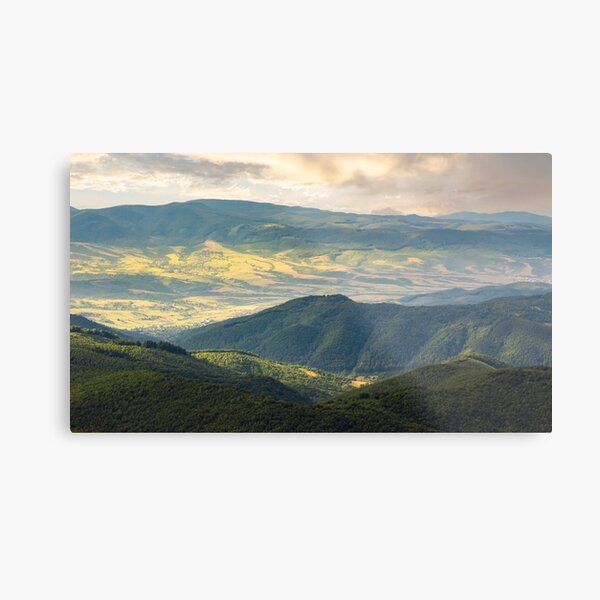sun lit valley in afternoon Metal Print