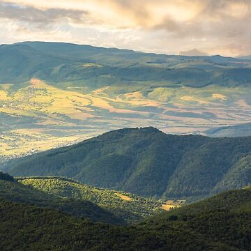 Artwork thumbnail, sun lit valley in afternoon by mike-pellinni