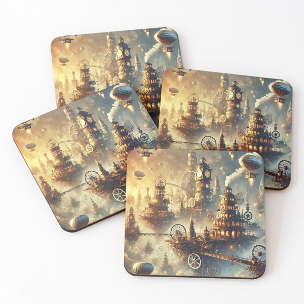 Item preview, Skybound City: A Steampunk Dream Above the Clouds designed and sold by AbstractAnom.