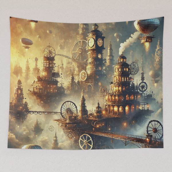 Item preview, Skybound City: A Steampunk Dream Above the Clouds designed and sold by AbstractAnom.
